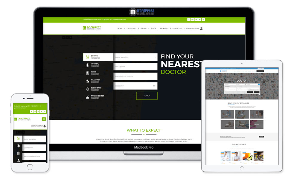 Directory DocDirect - Responsive WordPress Theme for Doctors and Healthcare Directory
