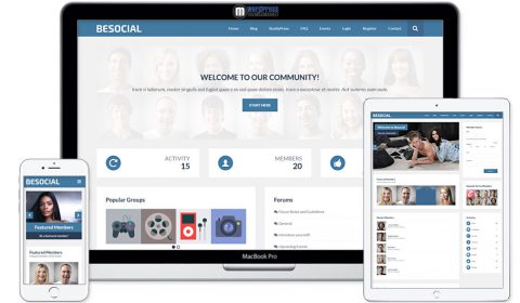 Besocial - BuddyPress Social Network & Community WordPress Theme