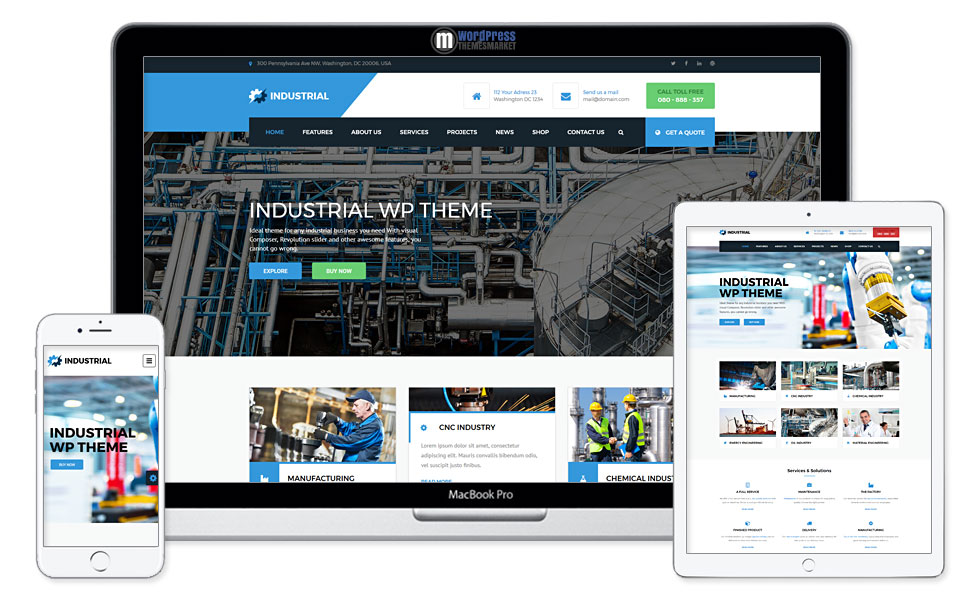 Industrial - Industry and Engineering WordPress Theme