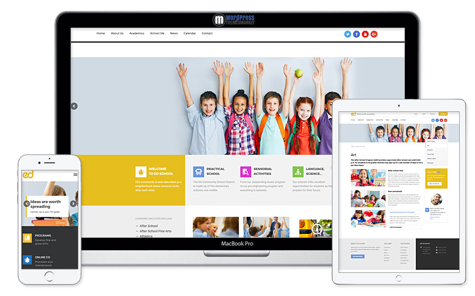 Ed School – Elementary, Middle and Highschool WordPress Theme