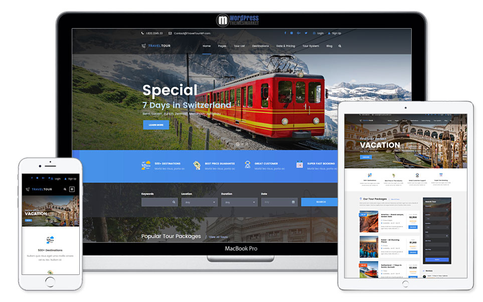 Travel Tour - Travel & Tour Booking Management System WordPress Theme