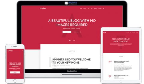 Typology - Text Based Minimal WordPress Blog Theme