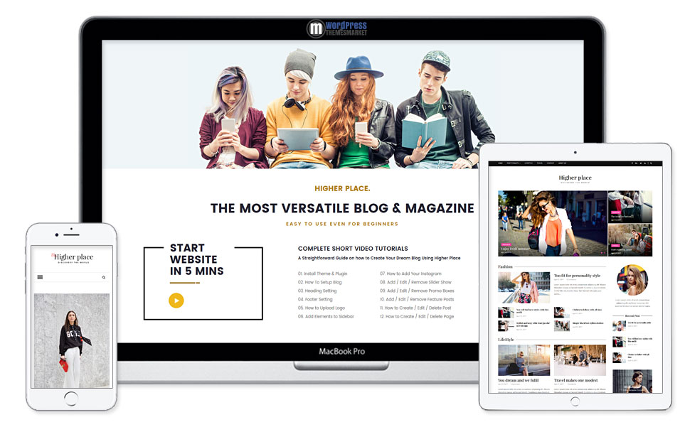 Higher Place - Multi-Purpose Blog & Magazine WordPress Theme