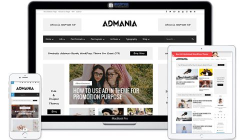 Admania - AD Optimized WordPress Theme For Adsense & Affiliate Enthusiasts