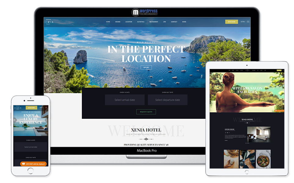 HOTEL XENIA Hotel WordPress Premium Theme