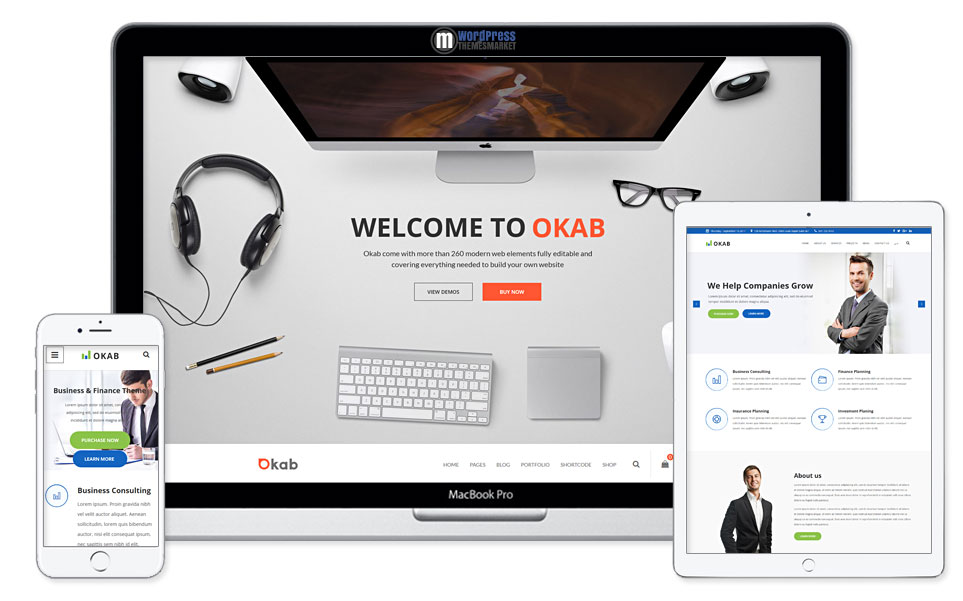 Okab - Responsive Multi-Purpose WordPress Theme